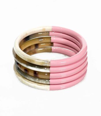 Bracelet coloré en corne véritable - Couleur 197C 1