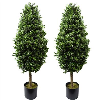 Leaf 120cm Buxus Ball Cone Künstlicher Baum UV-beständig für den Außenbereich