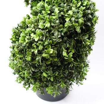 Arbre artificiel de Buxus en spirale de 120 cm, résistant aux UV, pour l'extérieur 4