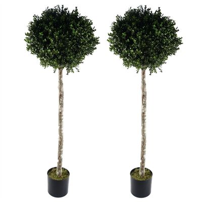 Foglia 140 cm Buxus albero artificiale resistente ai raggi UV per esterni