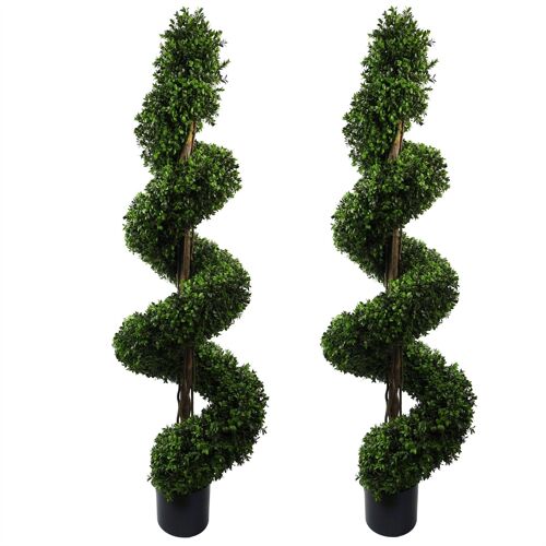 Leaf 150cm Spiral Buxus Artificial Tree UV Resistant Outdoor