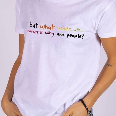 T-shirt "People"__XS / Bianco