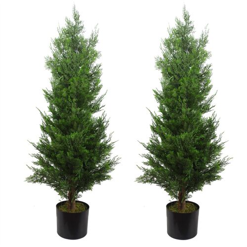 Cypress Cedar Topiary Tree Artificial 120cm Plant