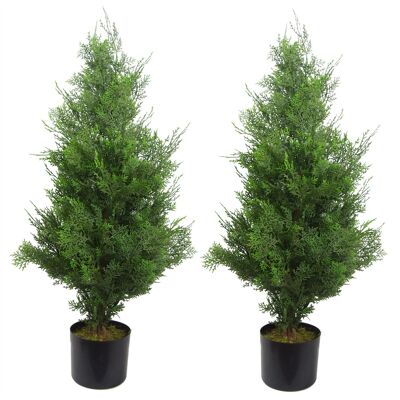 Cypress Cedar Topiary Tree Artificial 90cm Plant