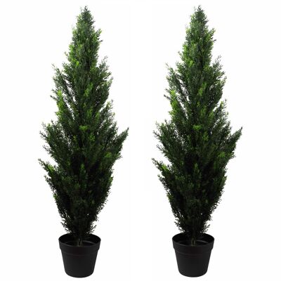 Cypress UV Cedar Topiary Tree Artificial 120cm Plant