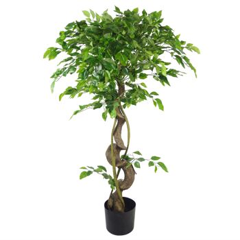 Ficus japonais artificiel Fruticosa argenté 120 cm 3