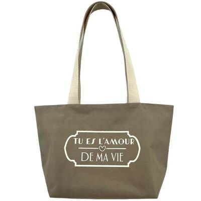 mademoiselle bag, "You are the love of my life" Brooklyn beige