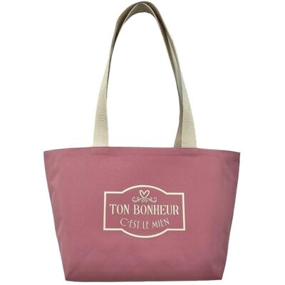 Mademoiselle bag, “Your happiness is mine” Powder pink Brooklyn