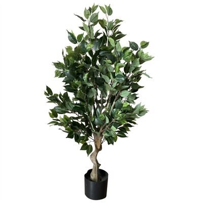 Hoja de árbol de ficus artificial premium de 100 cm