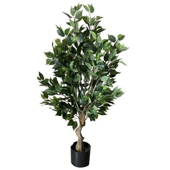 Ficus artificiel de qualité supérieure, 100 cm, arbre torsadé 1