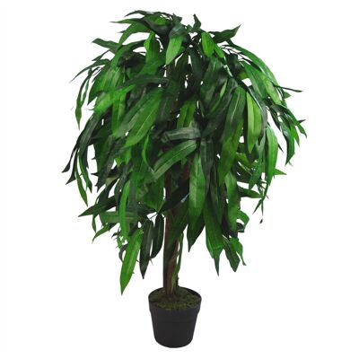 Leaf UK Künstlicher Mango-Pflanzenbaum, grün, 80 cm