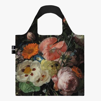 RACHEL RUYSCH Bodegón con flores sobre una mesa de mármol, bolsa reciclada