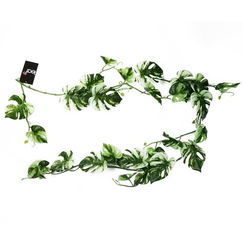 Artificial Hanging Plant Variegated Monstera Plant
