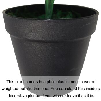 Plante d'hortensia artificielle dans un pot en plastique noir 60 cm 3