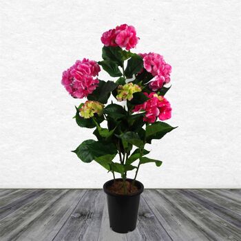Plante d'hortensia artificielle rose 1