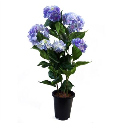 Künstlicher großer Hortensien-Pflanzenbusch blau