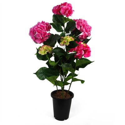 Grande plante d'hortensia artificielle rose