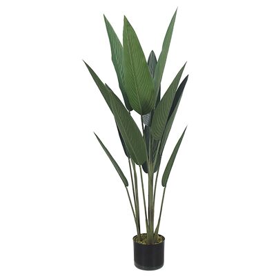 Foglie artificiali Piante tropicali Pianta di palma da viaggio verde 115 cm