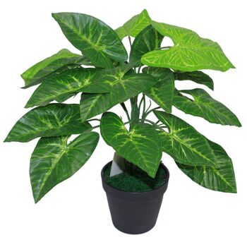 Plante Artificielle en Pot Taro Foncé 45cm Plantes