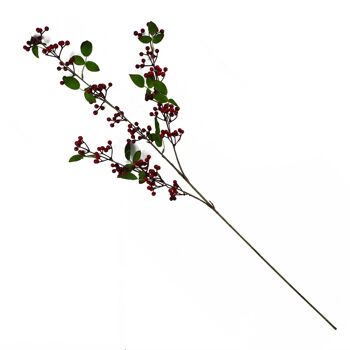 Branches artificielles de baies de Noël rouges 6 x 80 cm 5