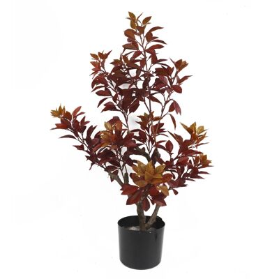 Árboles artificiales Naranja Fuego Otoño Ficus Árbol 80cm Hoja