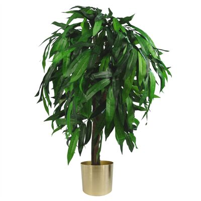 Planta de mango artificial Árbol Macetero de metal Tronco de 100 cm