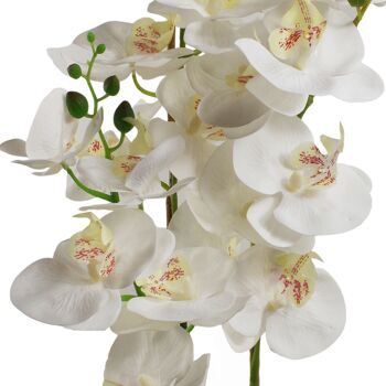 Plante artificielle de fleur d'orchidée 70cm jardinière en céramique noire blanche 3