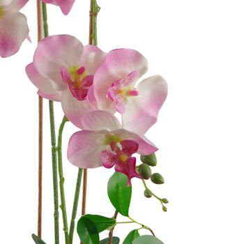 Jardinière vitrée orchidée artificielle jardinière vitrée rose vert 65 cm 2