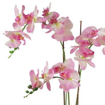 Jardinière vitrée orchidée artificielle jardinière vitrée rose vert 65 cm 6