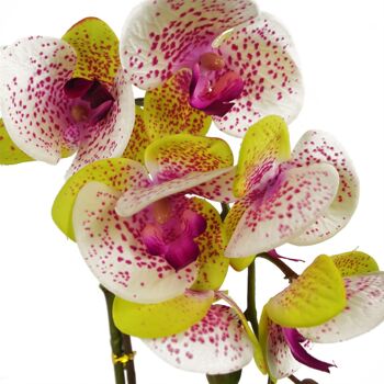 Orchidée Artificielle Rose Argent Pot 46cm Arlequin 2