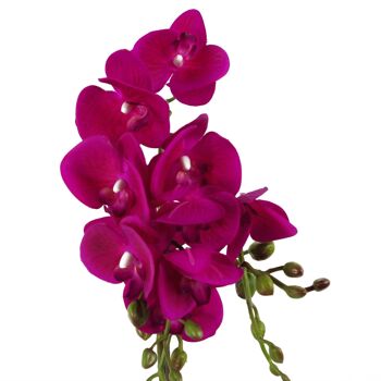 Orchidée Artificielle Plante Or Rose Foncé Pot 54cm 2