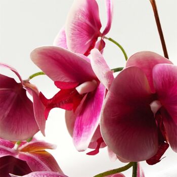 Jardinière en céramique orchidée artificielle argentée, jardinière en argent rose 70 cm 2