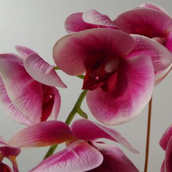 Jardinière en céramique orchidée artificielle argentée, jardinière en argent rose 70 cm 4