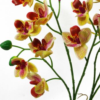 Jardinière Orchidée Artificielle Jaune Rose 43cm 2