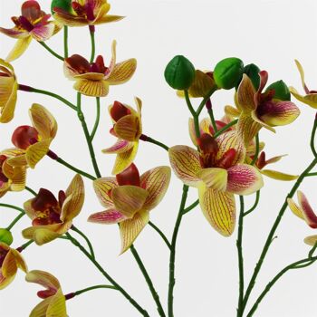 Jardinière Orchidée Artificielle Jaune Rose 43cm 3