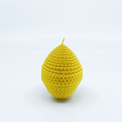 Vela hecha a mano con forma de huevo de cera de abeja natural Alt.9