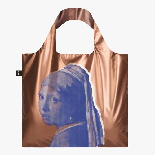 Girl with a Pearl Earring Rose Gold Metallic Bag