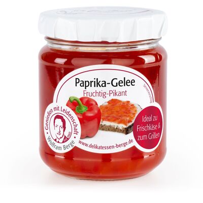 Fruity-spicy red pepper jelly, 225g