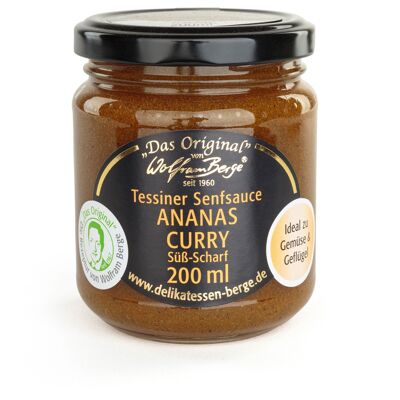 Sauce moutarde tessinoise originale curry d'ananas, 200ml