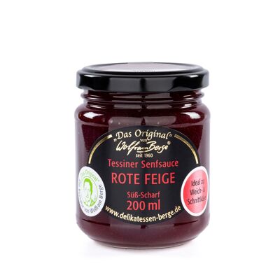 Sauce moutarde tessinoise originale figue rouge, 200ml
