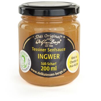 Sauce moutarde tessinoise originale gingembre, 200ml