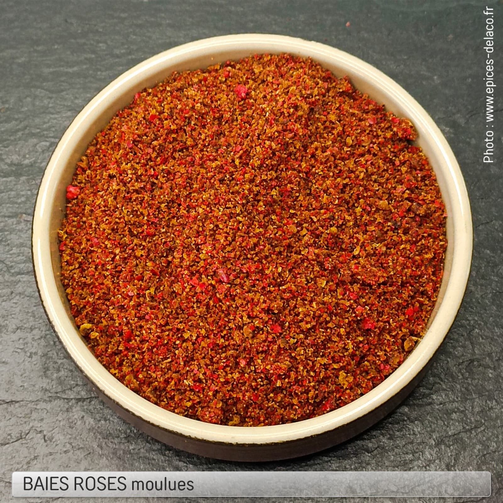 Grani di pepe rosa macinati - spezia, pepe, bacca, peperoncino