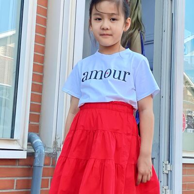 Cotton T-shirt with message for girls