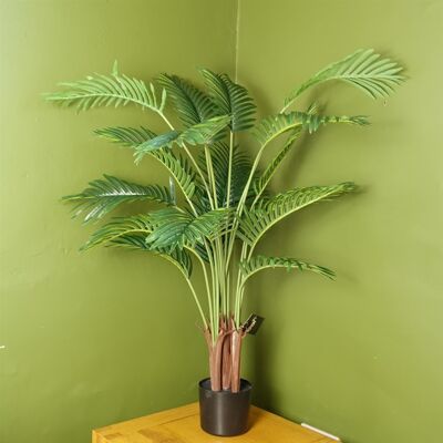 110 cm große künstliche Areca-Palme im schwarzen Topf