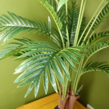 Palmier Areca artificiel de 110 cm en pot noir 2