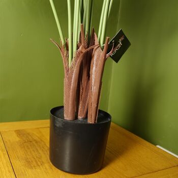 Palmier Areca artificiel de 110 cm en pot noir 5