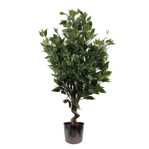 110cm Artificial Evergreen Ficus Tree Planter
