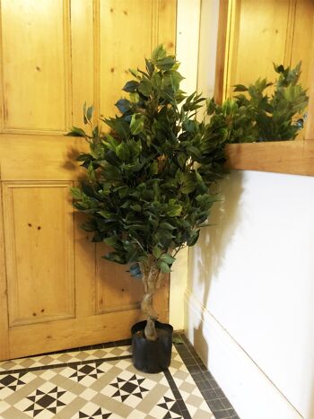 Planteur d'or de plante d'arbre de ficus artificiel de 110 cm 4