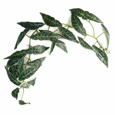 Pianta artificiale con foglie pendenti da 110 cm, dall'aspetto naturale scuro, realistica