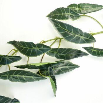 Plante artificielle suspendue à feuilles d'aspect naturel foncé, 110cm, réaliste 3